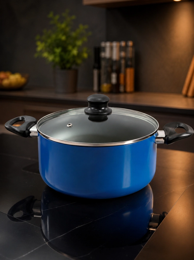 OLLA CACEROLA ANTIADHERENTE 24 CM 5 LITROS MODELO ROYAL BLUE MARCA VITTA - 5
