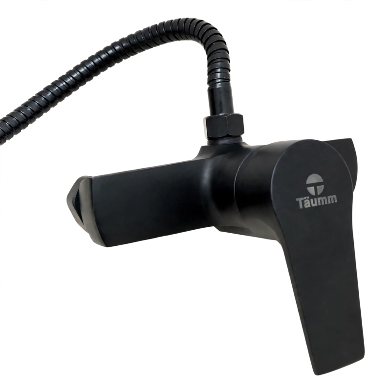 MONOMANDO LLAVE GRIFO PARA DUCHA MODELO NOTTE MARCA TAUMM COLOR NEGRO - 4