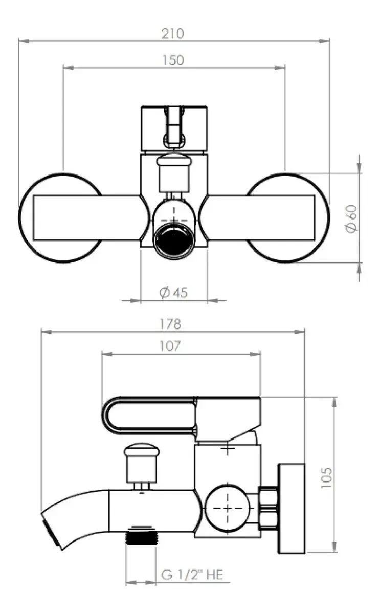 MONOMANDO LLAVE GRIFO TINA DUCHA MODELO RIZZO MARCA STRETTO - 4