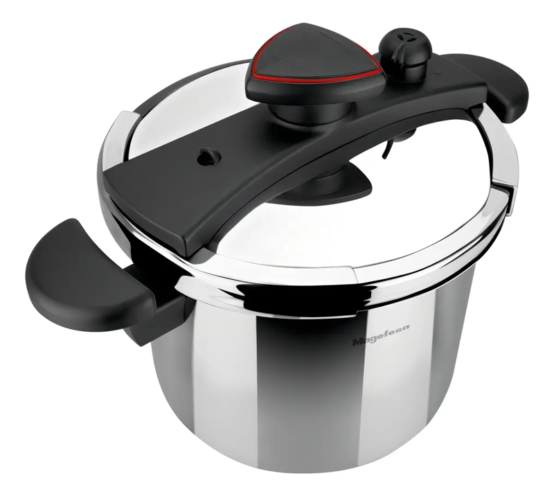 OLLA A PRESION ACERO INOXIDABLE 6 LITROS MODELO ASTRA MARCA MAGEFESA COLOR CROMO - 5