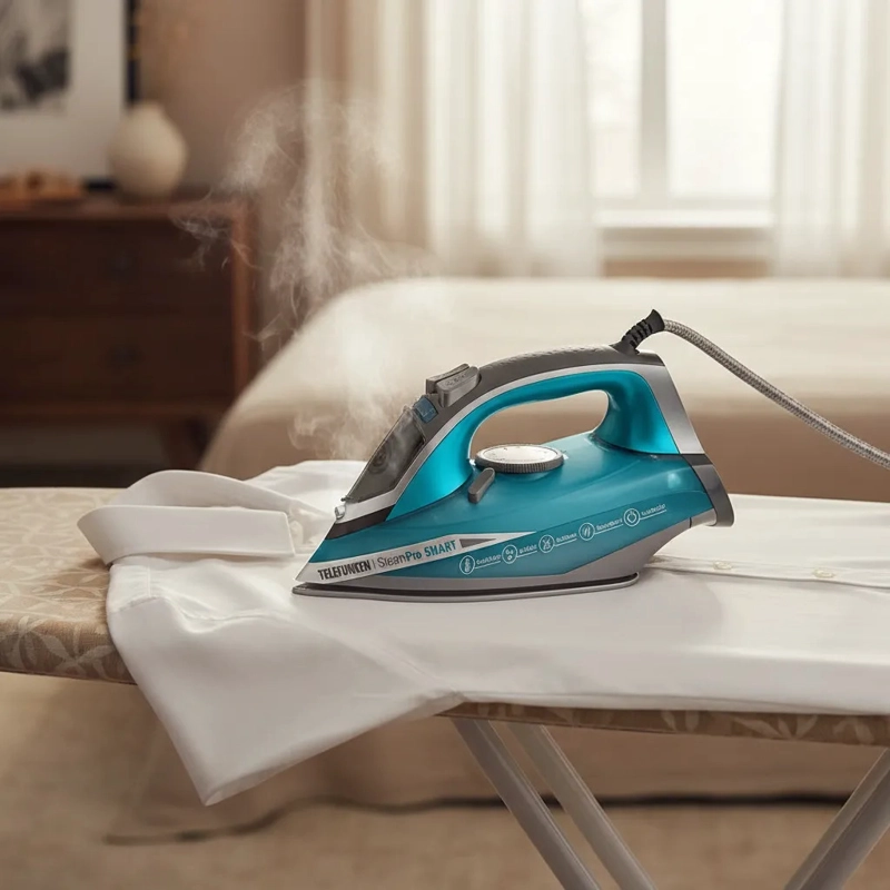 PLANCHA A VAPOR 220W MODELO STEAMPRO-SMART MARCA TELEFUNKEN COLOR AZUL - 2