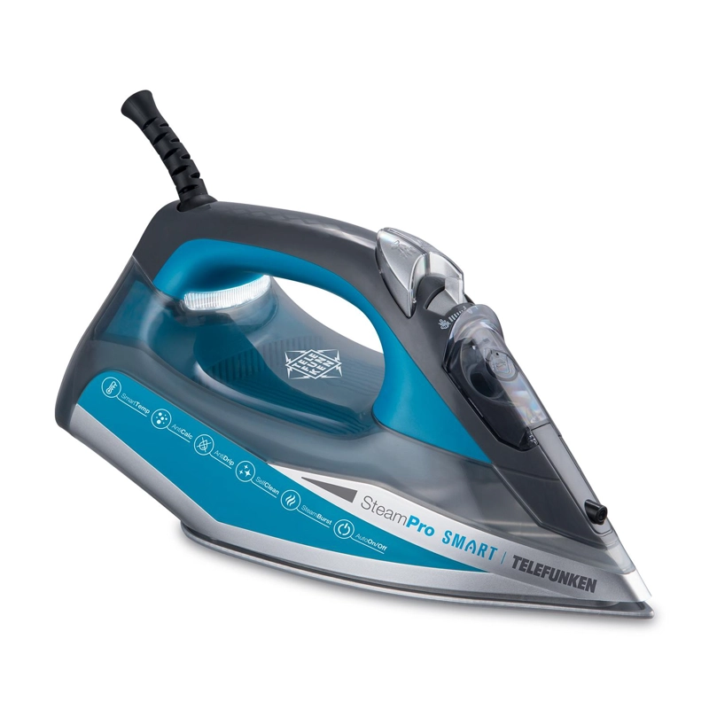 PLANCHA A VAPOR 220W MODELO STEAMPRO-SMART MARCA TELEFUNKEN COLOR AZUL - 4