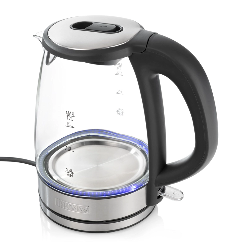 HERVIDOR ELE CTRICO DE VIDRIO THOMAS TH-4725V 1,7 LITROS 2200W TETERA JARRO NEGRO - 5