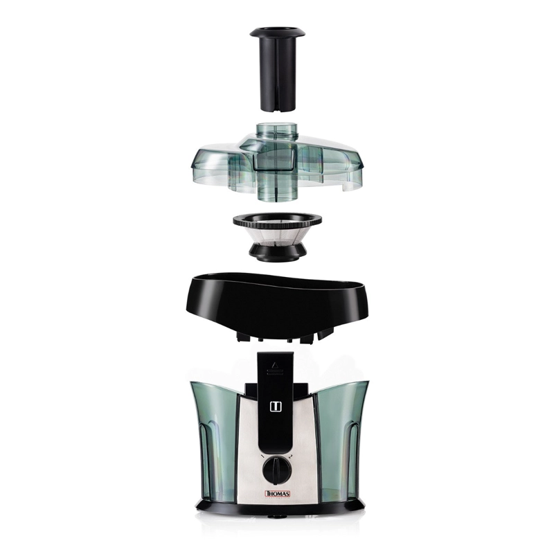 EXTRACTOR DE JUGO THOMAS TH-2540I 600W JUGUERA EXTRACTORA FRUTAS Y VERDURAS ACERO INOX - 2