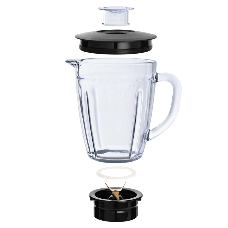 LICUADORA THOMAS TH-330V 1,5 LITROS 600W JUGUERA JARRO DE VIDRIO 2 VELOCIDADES NEGRO - 6