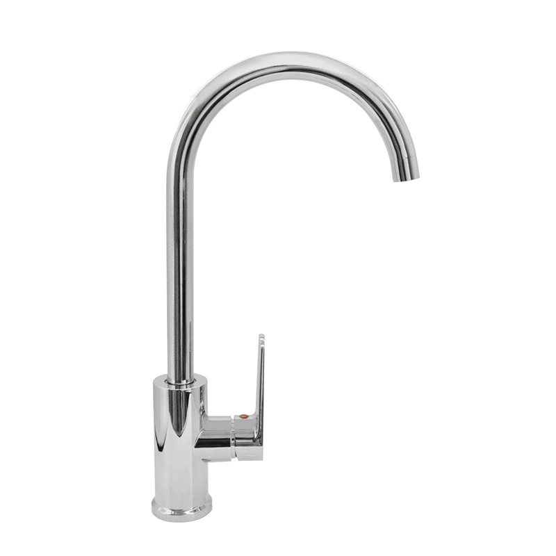 MONOMANDO LLAVE GRIFO LAVAPLATOS CUELLO ALTO CURVO MODELO ILLINOIS MARCA PMB CROMO - 3