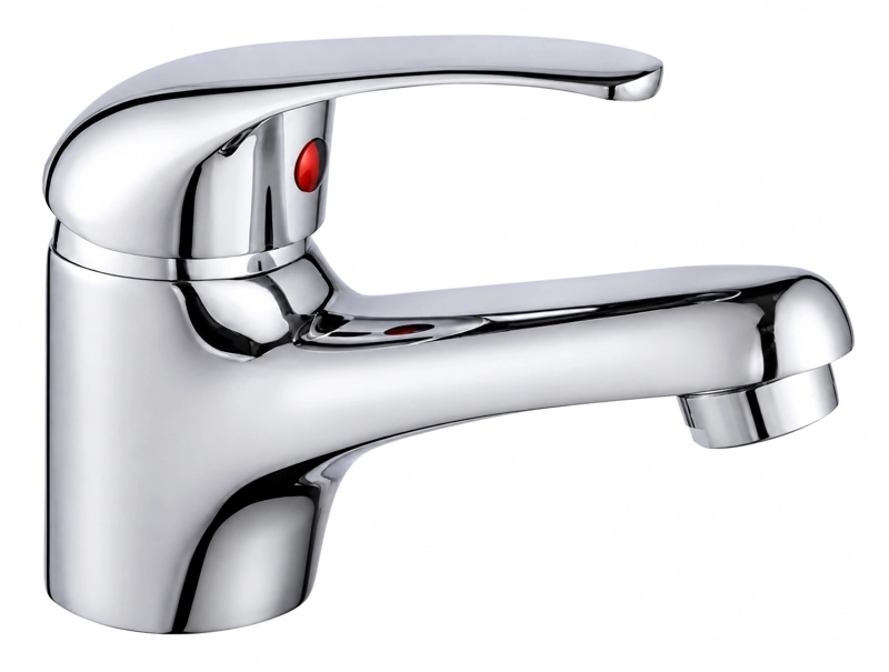 MONOMANDO LLAVE GRIFO LAVAMANOS LAVATORIO MODELO COLOMBA MARCA TAUMM CROMO CARTUCHO CERAMICO 35 MM - 2