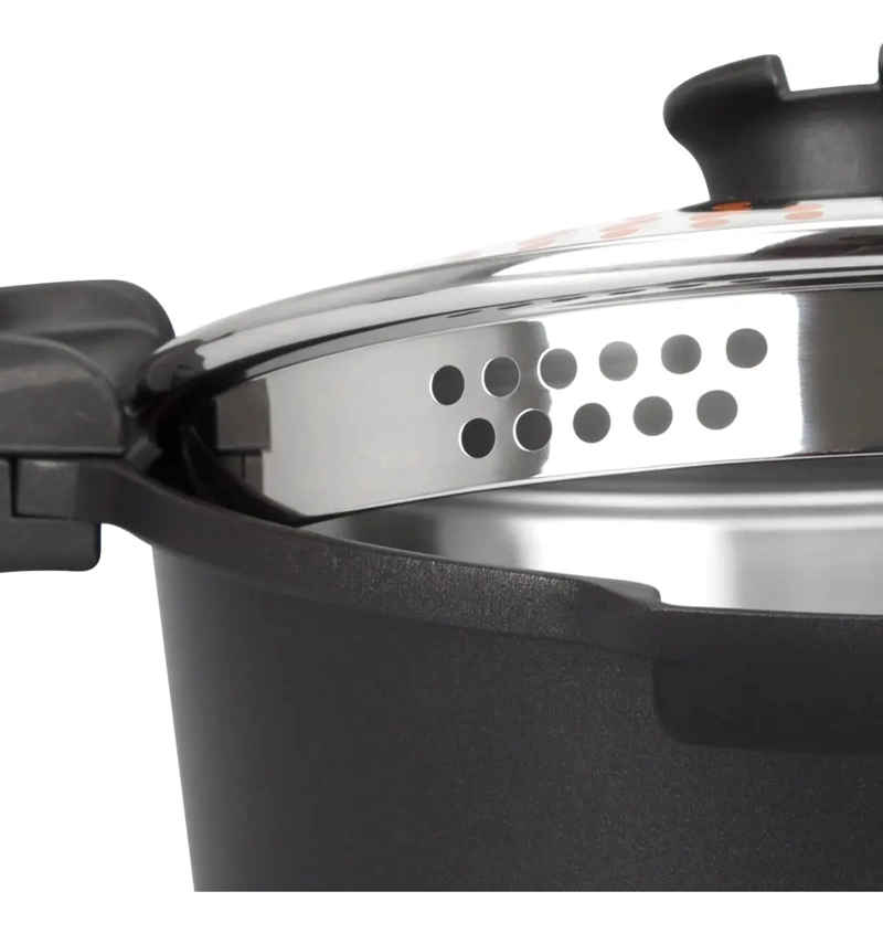 OLLA MULTICOOKER 6 LITROS 24 CM MODELO THERMA MARCA MARMICOC COLOR NEGRO - 7