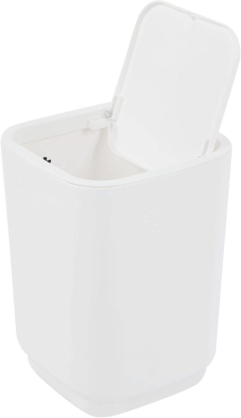 SET DE BAÑO COMPLETO 6 PIEZAS DE ABS CON BASURERO DISPENSADOR Y ESCOBILLA COLOR BLANCO - 4