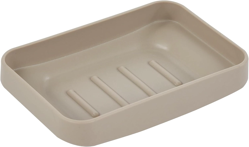 SET DE BAÑO COMPLETO 6 PIEZAS DE ABS CON BASURERO DISPENSADOR Y ESCOBILLA COLOR TAUPE - 6
