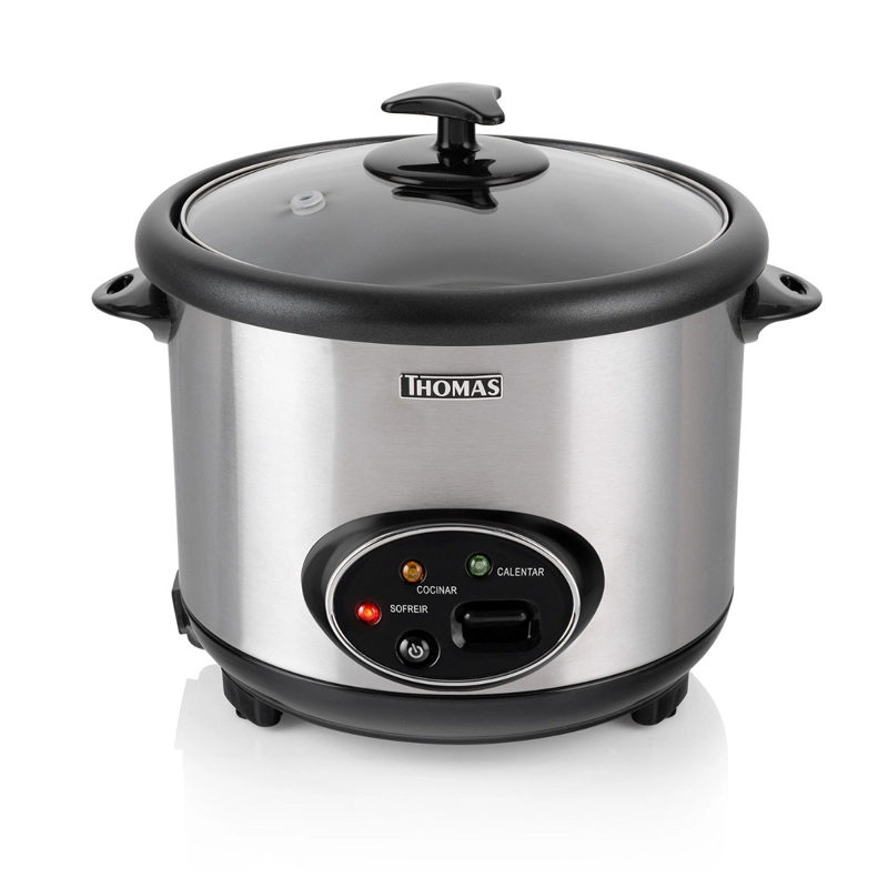OLLA ARROCERA ELECTRICA THOMAS 1,8 LITROS 700W MULTIUSO CON VAPORERA ACERO INOXIDABLE - 4
