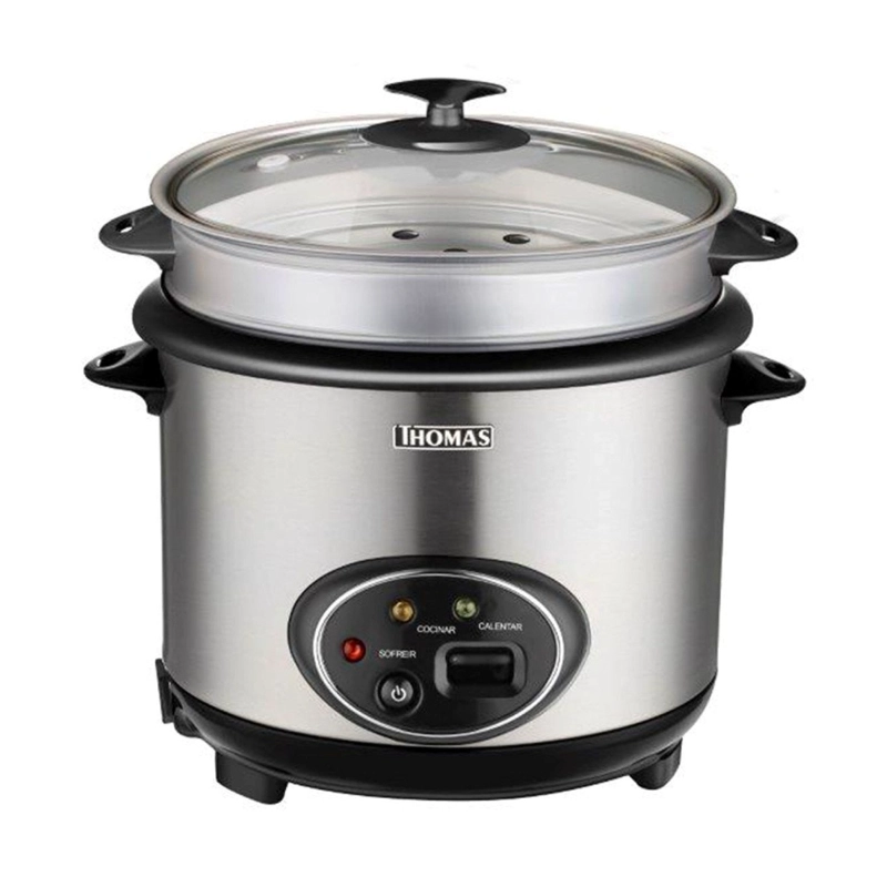 OLLA ARROCERA ELECTRICA THOMAS 1,8 LITROS 700W MULTIUSO CON VAPORERA ACERO INOXIDABLE - 5
