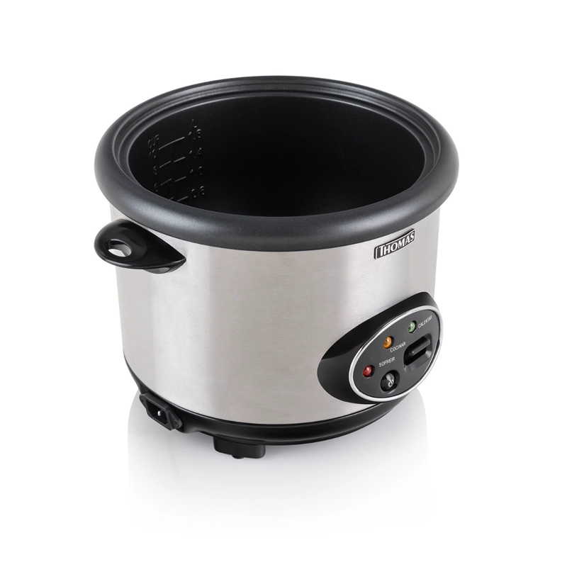OLLA ARROCERA ELECTRICA THOMAS 1,8 LITROS 700W MULTIUSO CON VAPORERA ACERO INOXIDABLE - 6