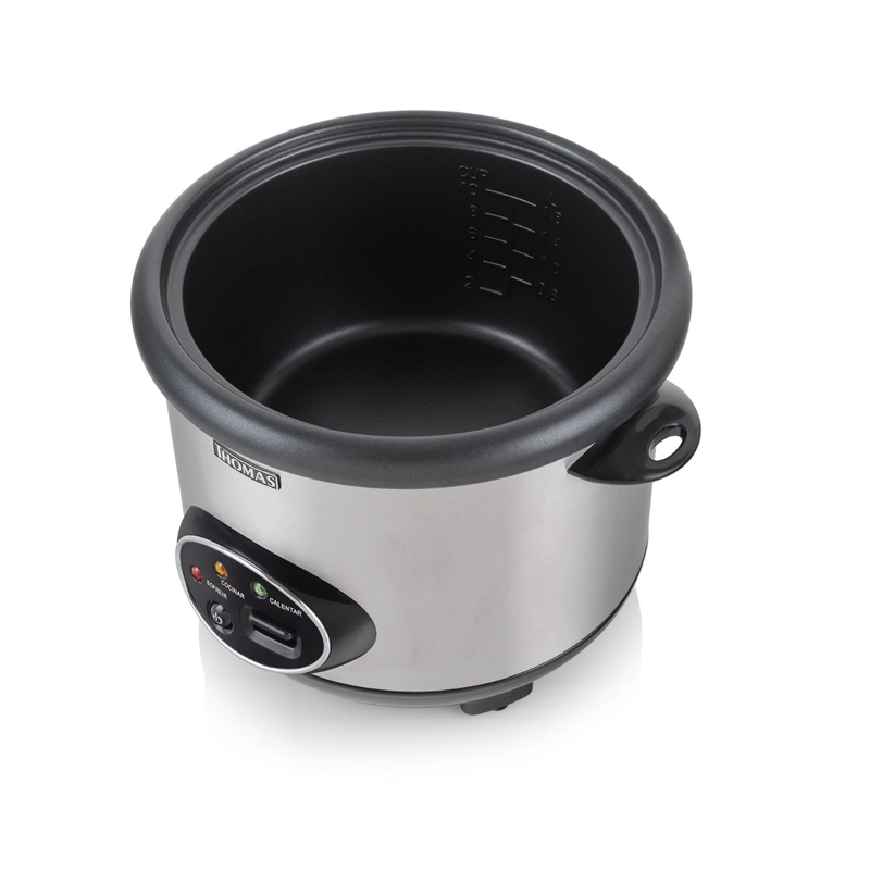 OLLA ARROCERA ELECTRICA THOMAS 1,8 LITROS 700W MULTIUSO CON VAPORERA ACERO INOXIDABLE - 7