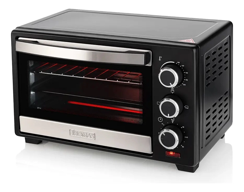 HORNO ELECTRICO DE MESA THOMAS 16 LITROS 1500W CON GRILL Y TIMER 60 MINUTOS NEGRO - 4