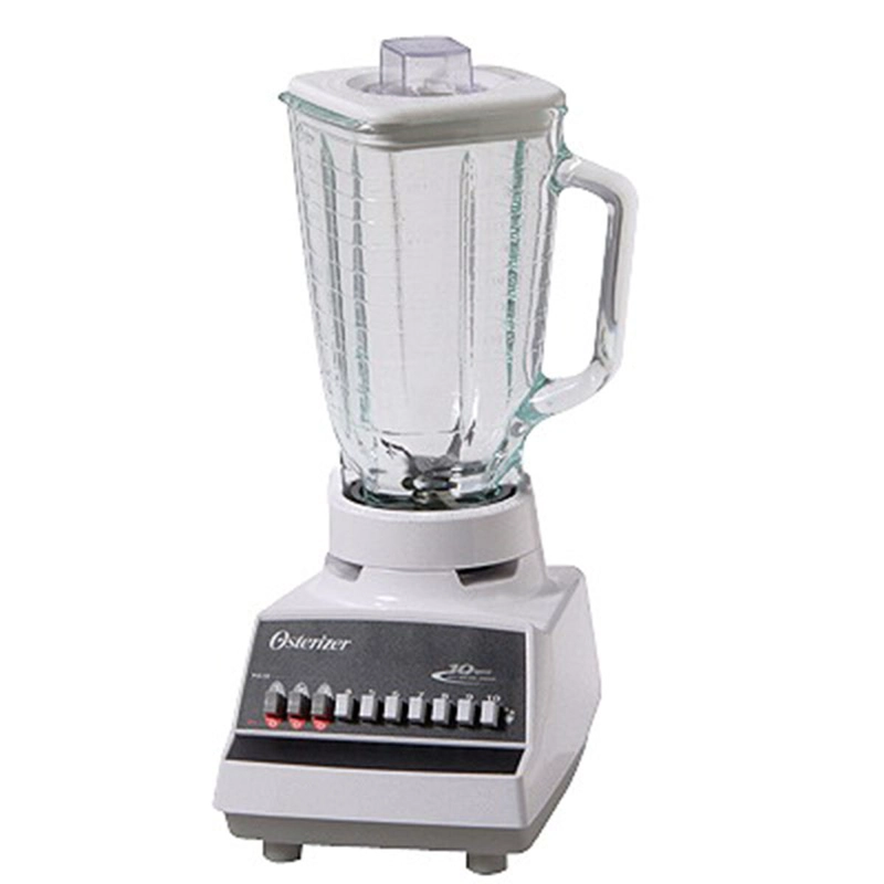LICUADORA JUGUERA OSTER CLASICA 10 VELOCIDADES 300W JARRA VIDRIO 1,25 L PICA HIELO BLANCA - 2