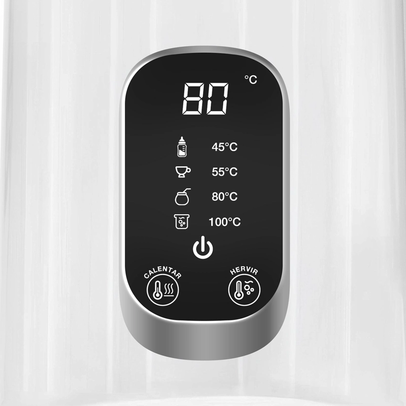 HERVIDOR ELECTRICO DIGITAL TELEFUNKEN 1,8 LITROS 1500W CONTROL DE TEMPERATURA KEEP WARM PAVA BLANCO - 4
