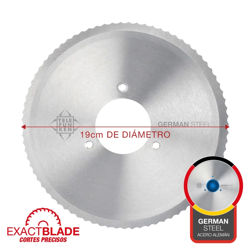 CORTADORA DE FIAMBRE ELECTRICA TELEFUNKEN 200W CUCHILLA 19 CM ACERO INOXIDABLE REBANADORA GRIS - 7