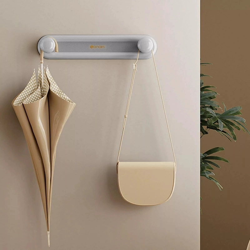 ORGANIZADOR RETRACTIL PARA PERCHAS 2 NIVELES COLOR BEIGE - 2