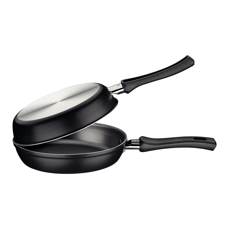 OMELETERA TRAMONTINA LORETO 20 CM SARTEN TORTILLERO DOBLE ALUMINIO ANTIADHERENTE STARFLON MAX GRAFIT - 1