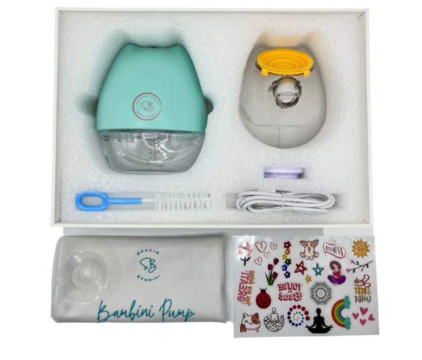 EXTRACTORES DE LECHE SPAZIO BAMBINI VERDE MANOS LIBRE BAMBINI PUMP - 4