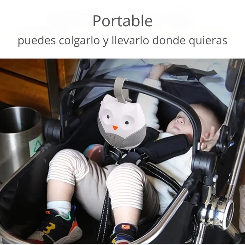 MÁQUINA RUIDO SPAZIO BAMBINI BEBÉ BÚHO BLANCO - 5