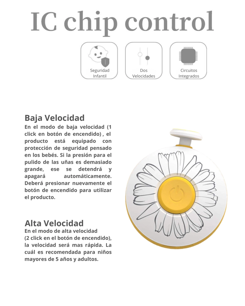 LIMA UÑAS SPAZIO BAMBINI LIMA PARA BEBÉS RECARGABLE USB - 5