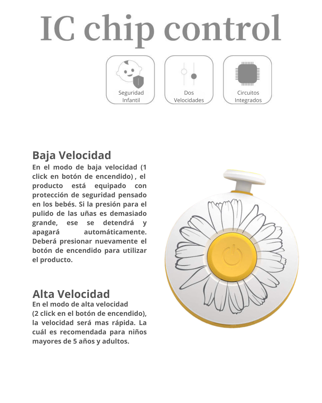 LIMA UÑAS SPAZIO BAMBINI LIMA PARA BEBÉS RECARGABLE USB - 5
