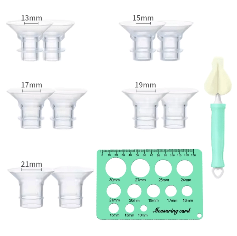 SET DE INSERTOS PARA EXTRACTORES DE LECHE DE 10 UNIDADES CON MEDIRO DE PEZON - 1
