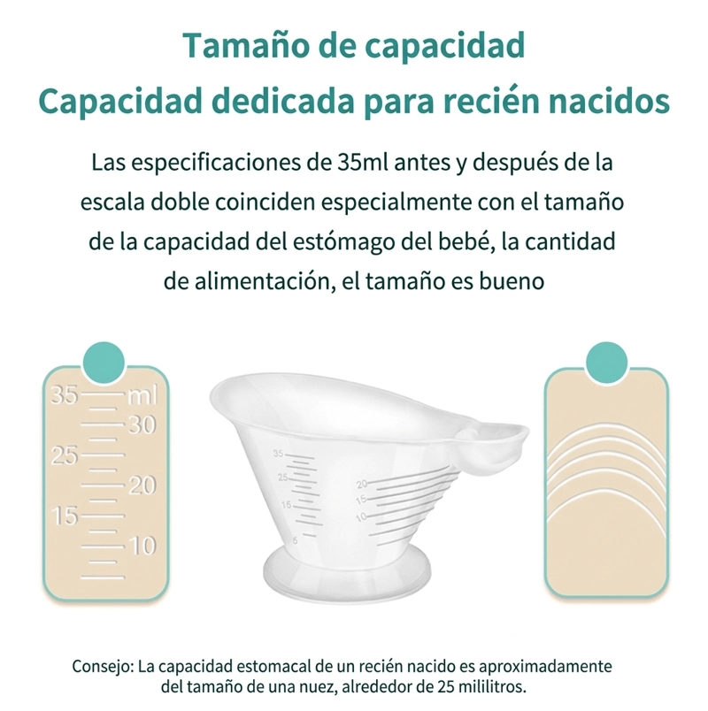 VASO ALIMENTACION BEBE  RECIE N NACIDO SILICONA ME DICA 35ML - 4