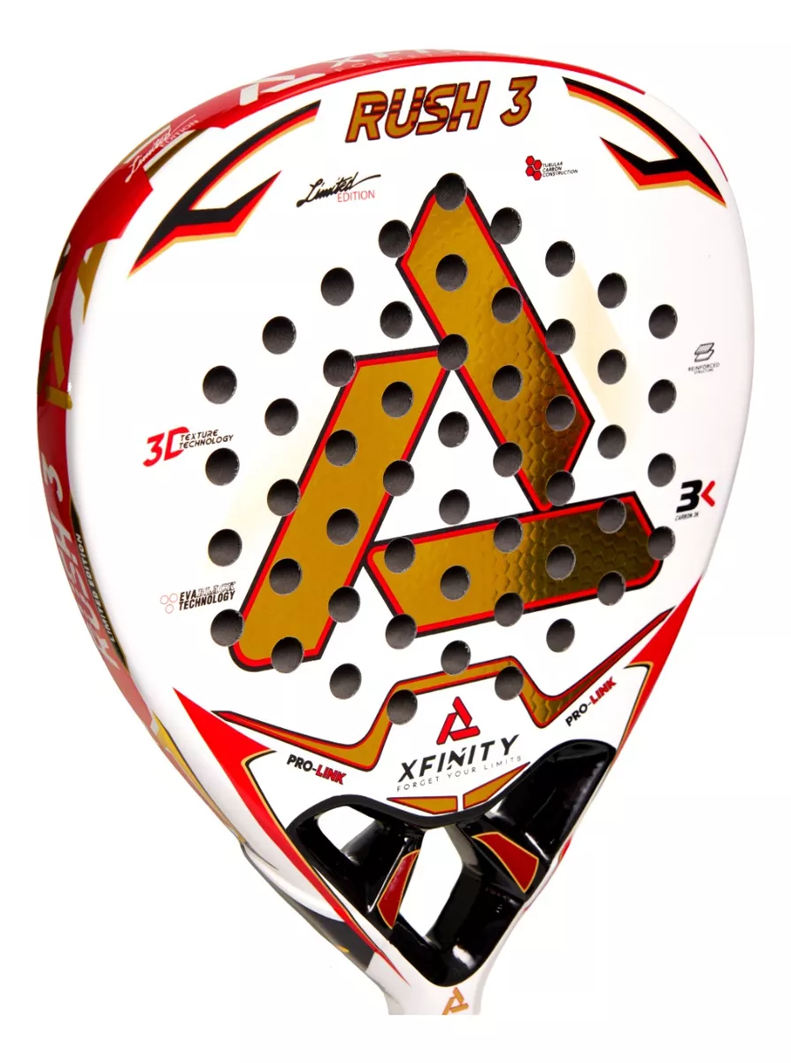 PALA PADEL XFINITY FIBRA DE CARBONO RUSH (INCLUYE FUNDA) - 3