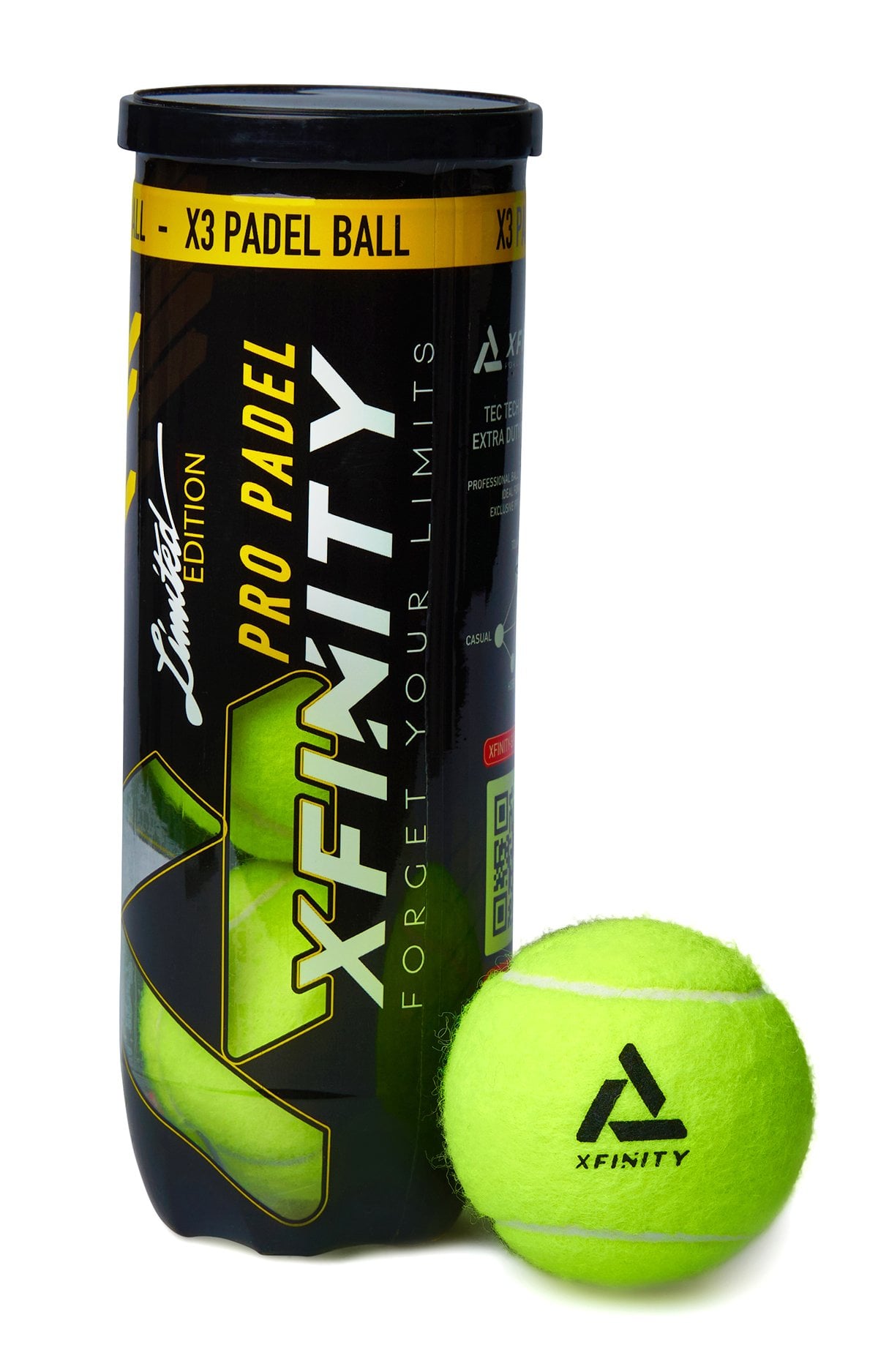 TARRO DE 3 PELOTAS PADEL XFINITY GOMA - 1