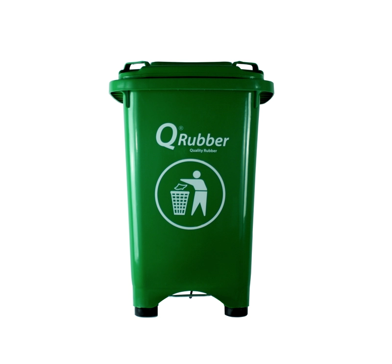 BASURERO CONTENEDOR QRUBBER BASURA 50L VER PEDAL - 1