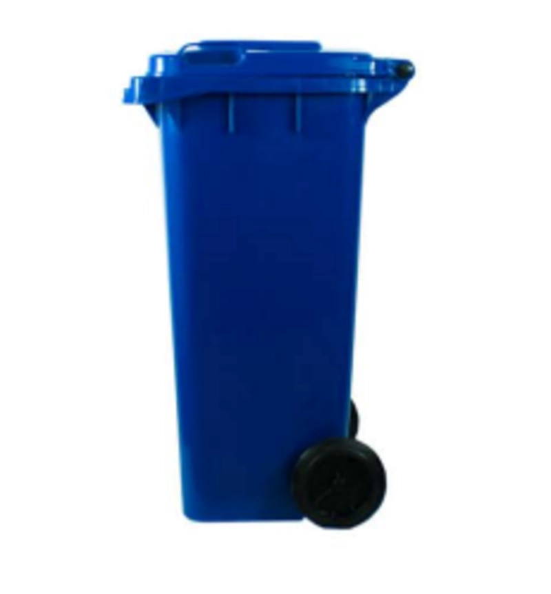 BASURERO CONTENEDOR QRUBBER BASURA 120L AZUL - 2