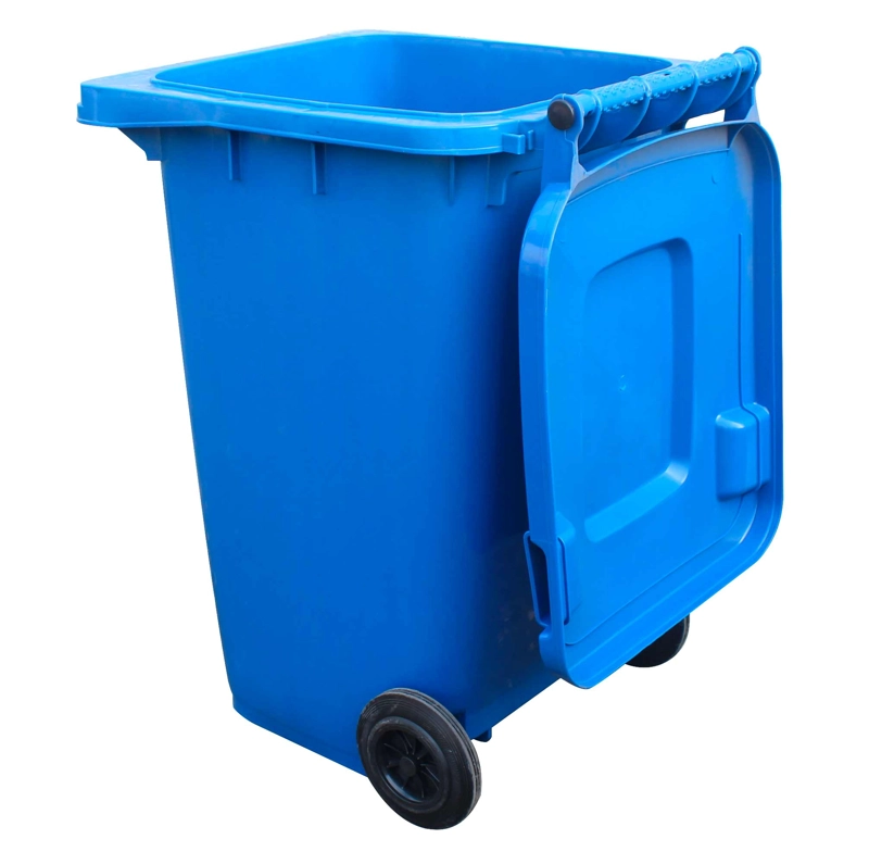BASURERO CONTENEDOR QRUBBER BASURA 120L AZUL - 3