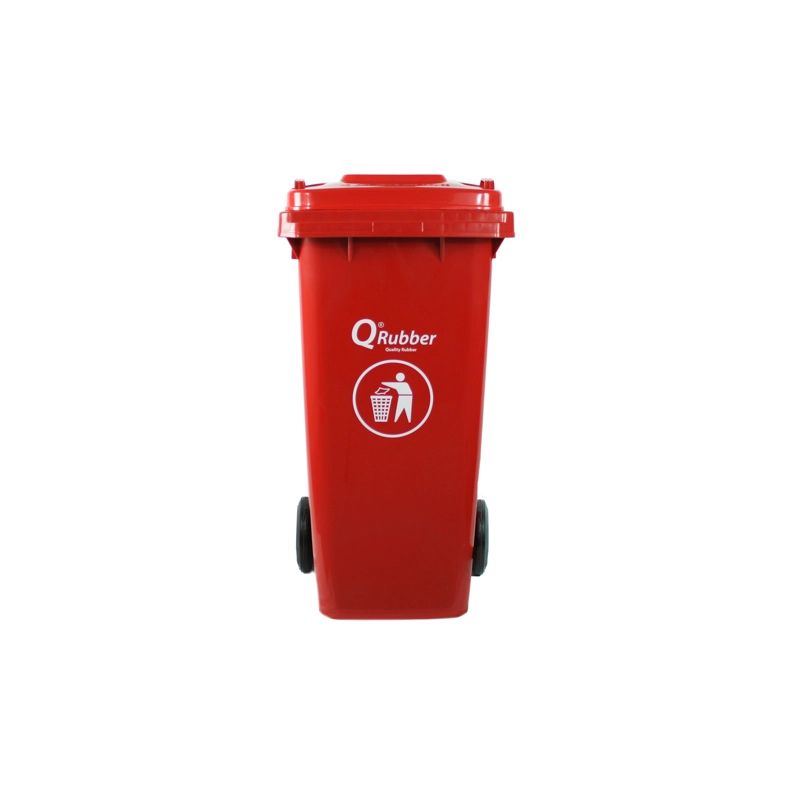 BASURERO QRUBBER 120L ROJO - 1