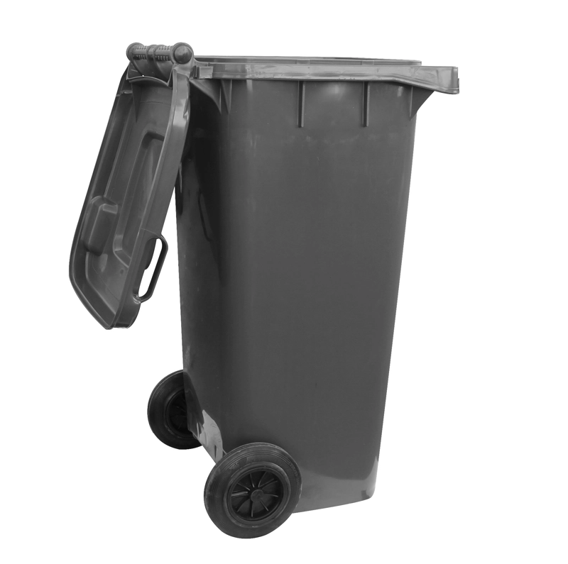 BASURERO CONTENEDOR QRUBBER BASURA 120L GRIS - 5