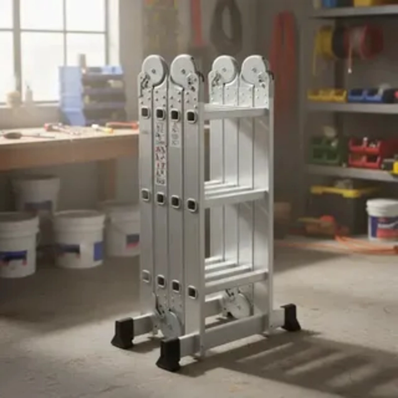 ESCALERA QRUBBER ALUMINIO MULTIUSO 3,5 MT - 4