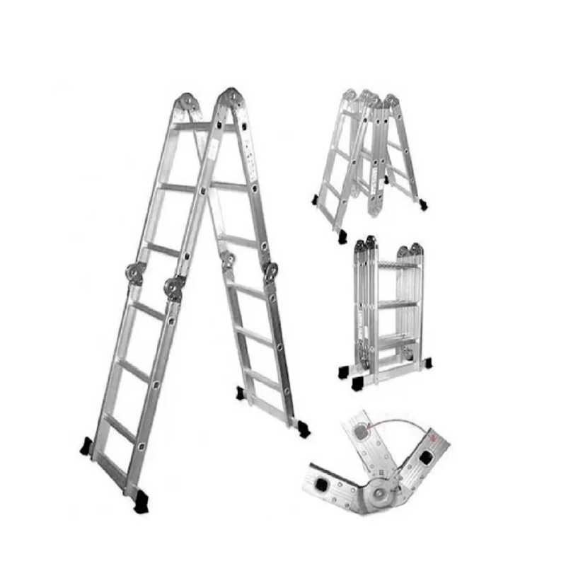 ESCALERA ALUMINIO MULTIUSO 5,7 MTS. 20 PELDAÑOS QRUBBER - 2