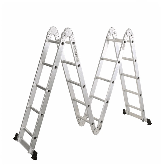 ESCALERA ALUMINIO MULTIUSO 5,7 MTS. 20 PELDAÑOS QRUBBER - 4