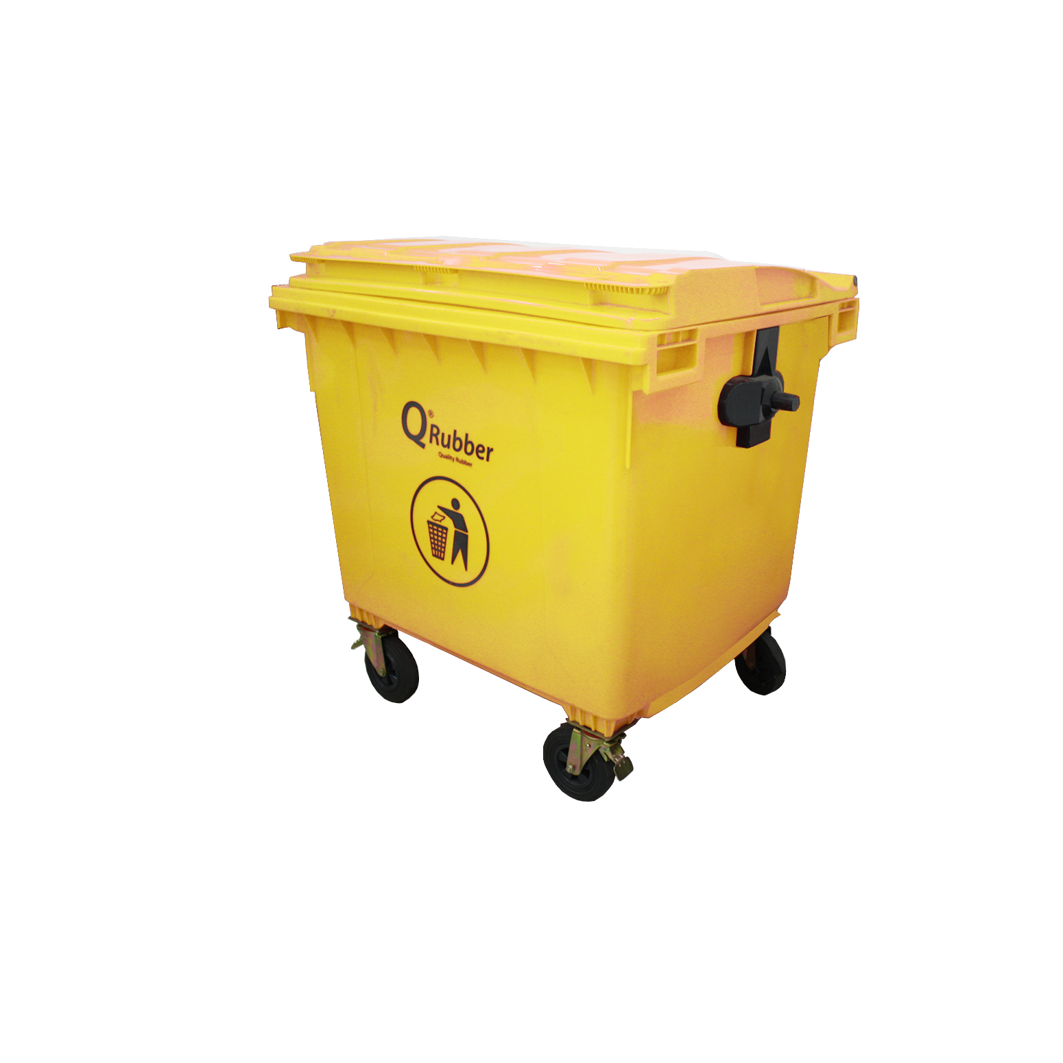 BASURERO QRUBBER 1100L AMARILLO - 1