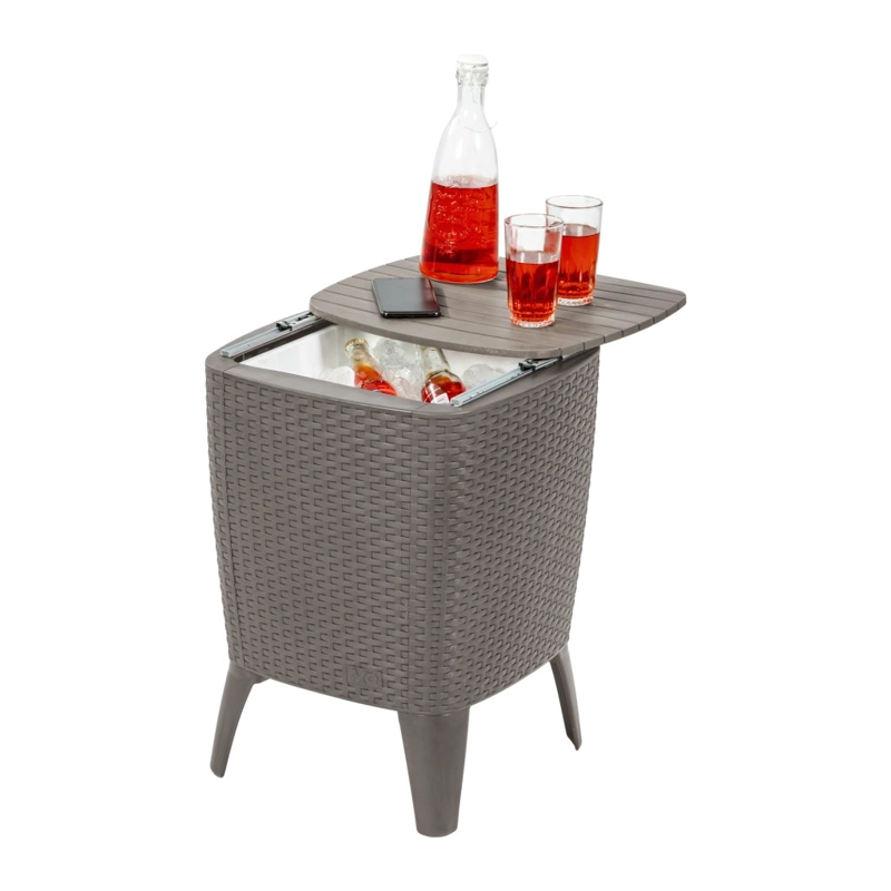 MESA COOLER CAPRI TIPO RATTAN TAUPE  TERRAZA MQ QRUBBER - 5