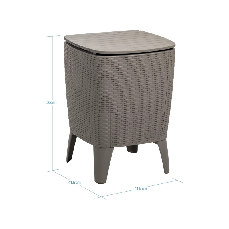 MESA COOLER CAPRI TIPO RATTAN TAUPE  TERRAZA MQ QRUBBER - 9