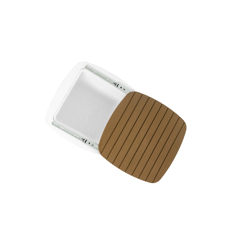 MESA QRUBBER COOLER CAPRI TIPO RATTÁN CARAMELO TERRAZA MQ - 3