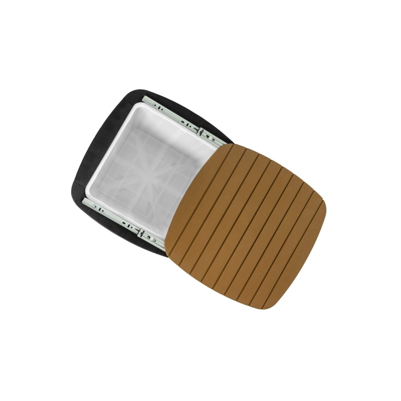 MESA COOLER CAPRI TIPO RATTAN NEGRO CAFE  TERRAZA MQ QRUBBER - 3