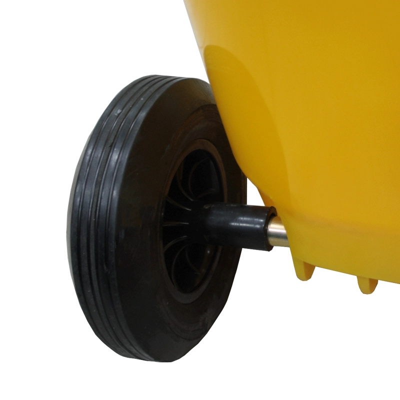 BASURERO CONTENEDOR QRUBBER BASURA AMARILLO 360L - 2