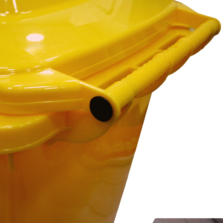 BASURERO CONTENEDOR QRUBBER BASURA AMARILLO 360L - 3