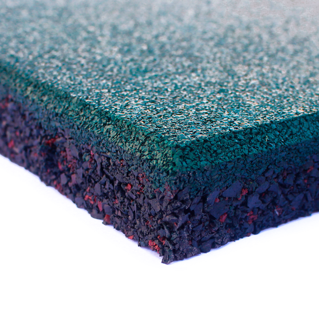 PASTELÓN QRUBBER CAUCHO 50 CM X 50 CM X 20 MM VERDE 4.8 KG - 1
