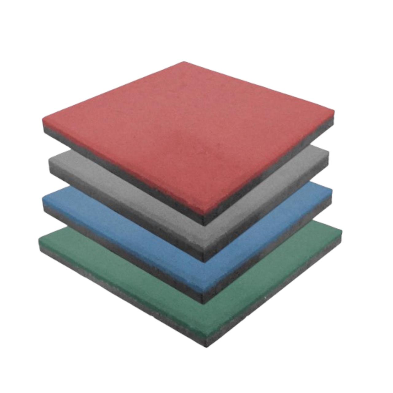 PASTELÓN QRUBBER CAUCHO 50 CM X 50 CM X 20 MM VERDE 4.8 KG - 3