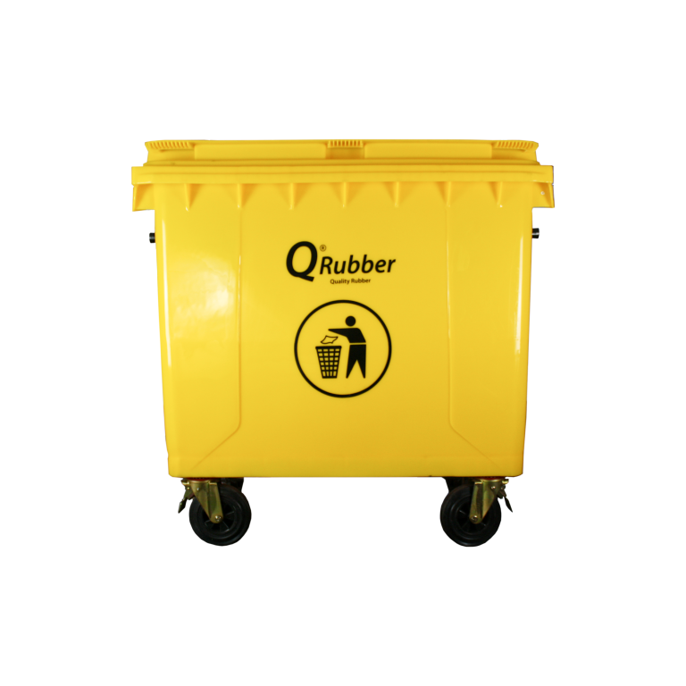 BASURERO CONTENEDOR QRUBBER BASURA 660L AMARILLO - 1